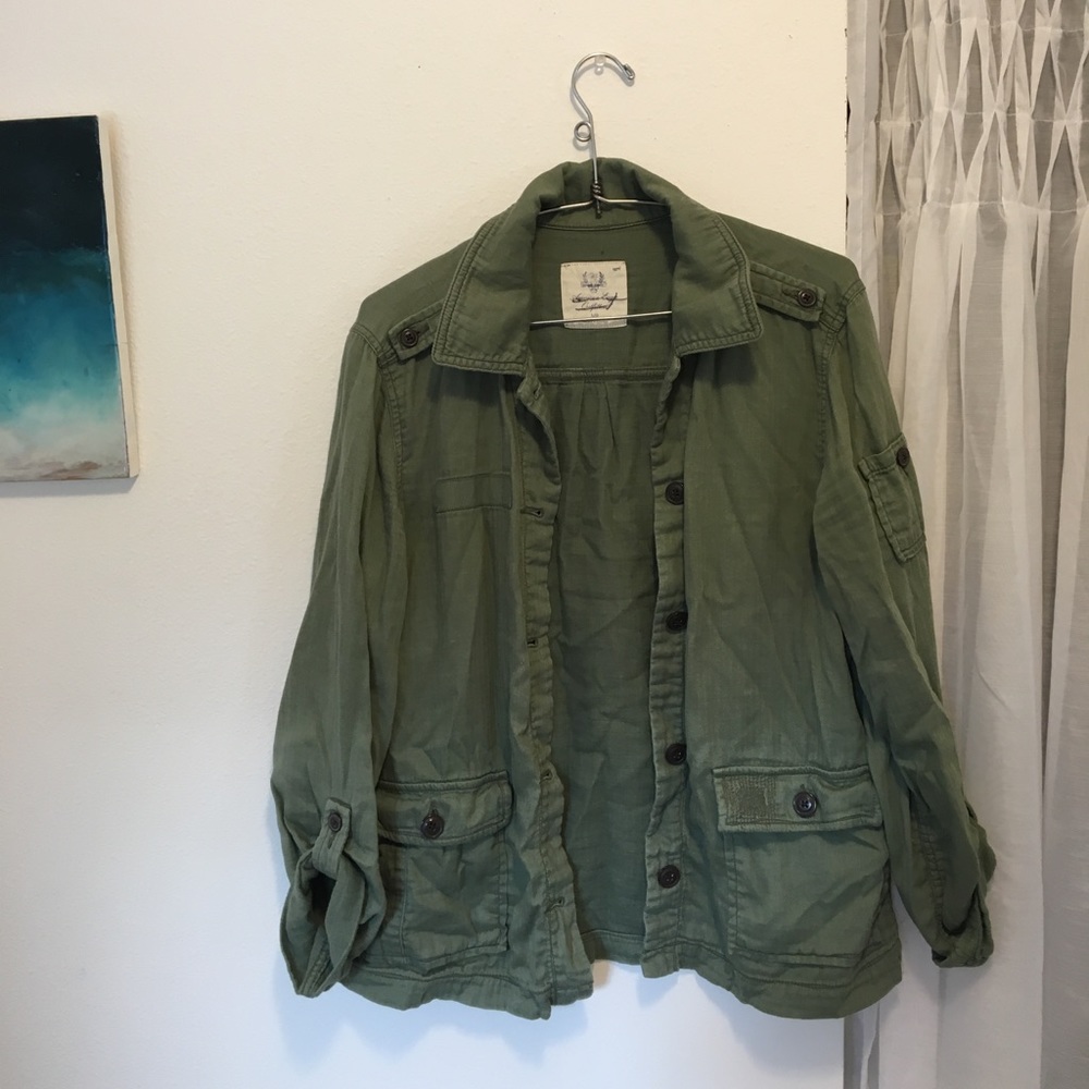 Green utility jacket
